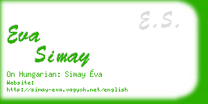 eva simay business card