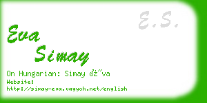 eva simay business card
